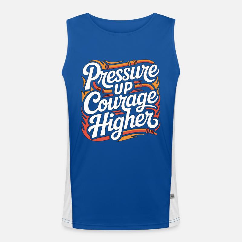 Fire Engineer Pressure Up Courage Fire Department Funktionelles Kontrast-Tank Top für Männer 