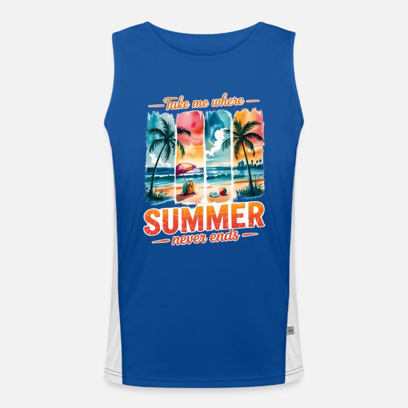 Take Me Where Summer Never Ends Men's Functional Contrast Tank Top 
