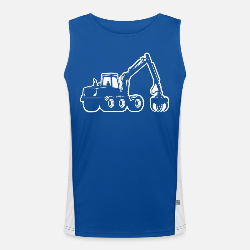 Harvester Silhouette Funktionelles Kontrast-Tank Top für Männer 