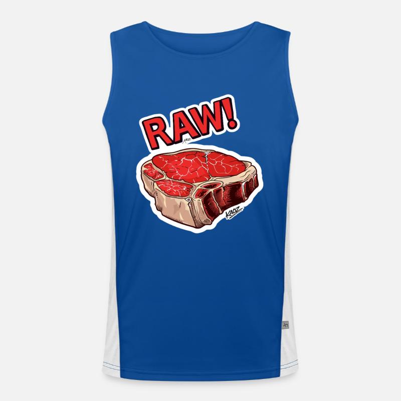 Steak-Cartoon Funktionelles Kontrast-Tank Top für Männer 