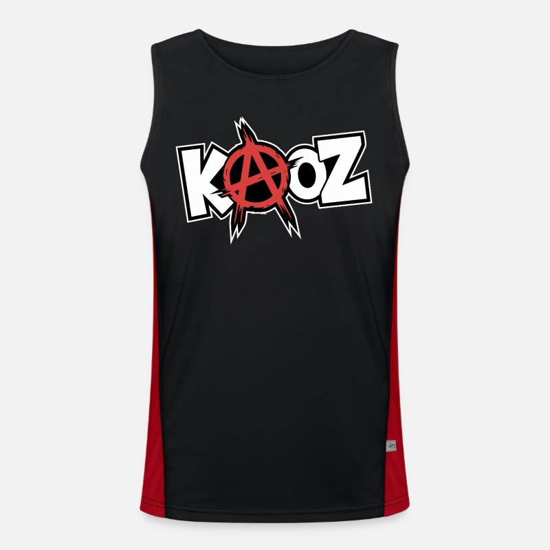 Kool KAOZ Anarchy Graffiti - Men's Functional Contrast Tank Top - black/red