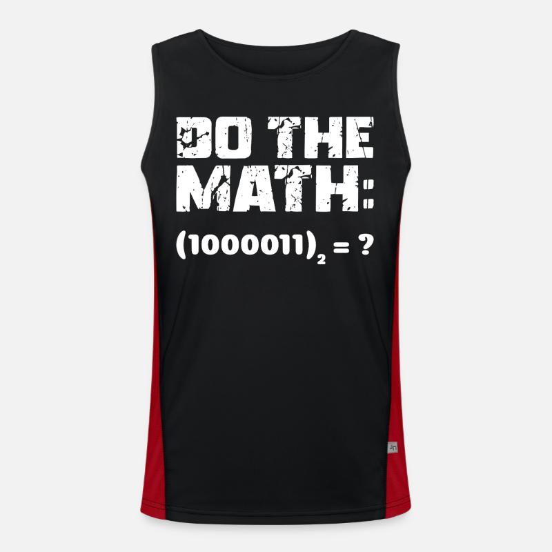 Do The Math Binary System - Men's Functional Contrast Tank Top  - black/red