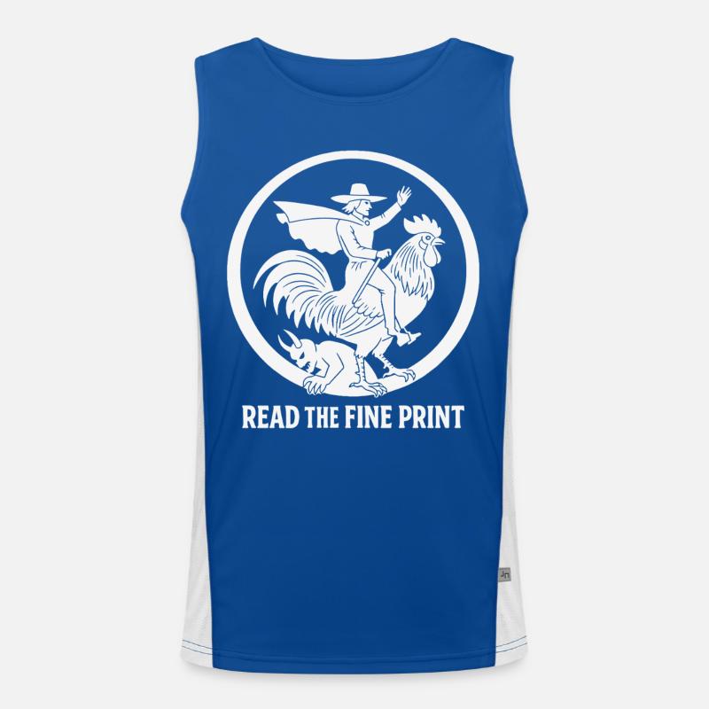 Lies die Kleingedruckte dunkle Folklore Funktionelles Kontrast-Tank Top für Männer 