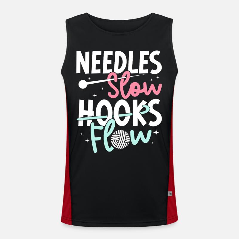 Crochet Hooks Flow Crocheter - Men's Functional Contrast Tank Top - black/red