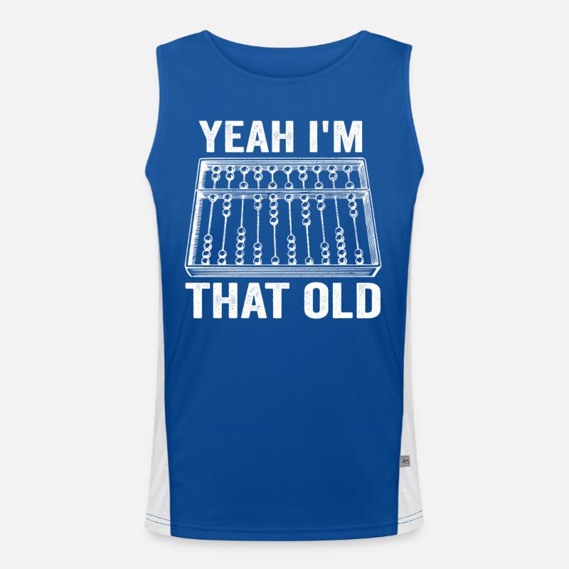 Yeah I'm that Old Funny Abacus Mechanical Digital Débardeur respirant contrasté Homme 