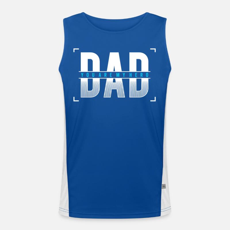 Papa, du bist mein Heldenhemd Funktionelles Kontrast-Tank Top für Männer 