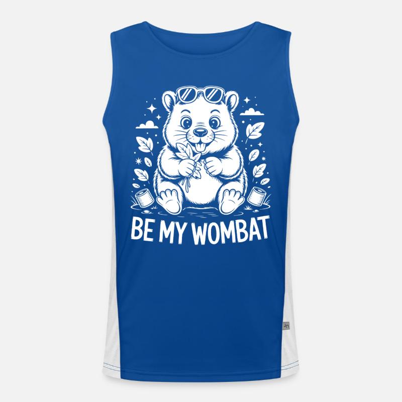 Be My Wombat – Cute Wombat Men's Functional Contrast Tank Top 
