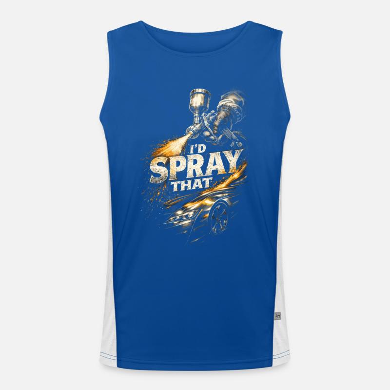 Vehicle Painter Car Painter I'd Spray That Men's Functional Contrast Tank Top 