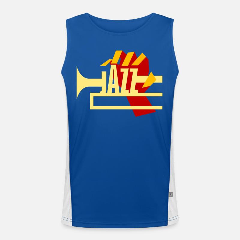 Jazz Bläser Funktionelles Kontrast-Tank Top für Männer 