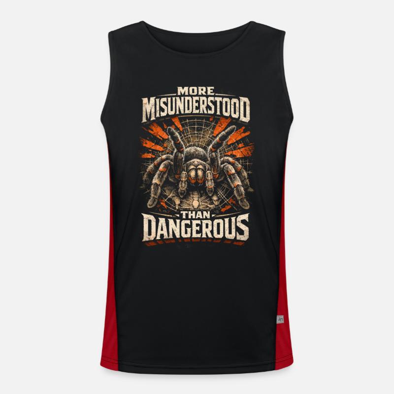 Tarantula More Misunderstood - Men's Functional Contrast Tank Top  - black/red
