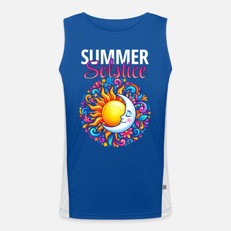 Litha Pagan Solstice d’été Midsommar Débardeur respirant contrasté Homme 