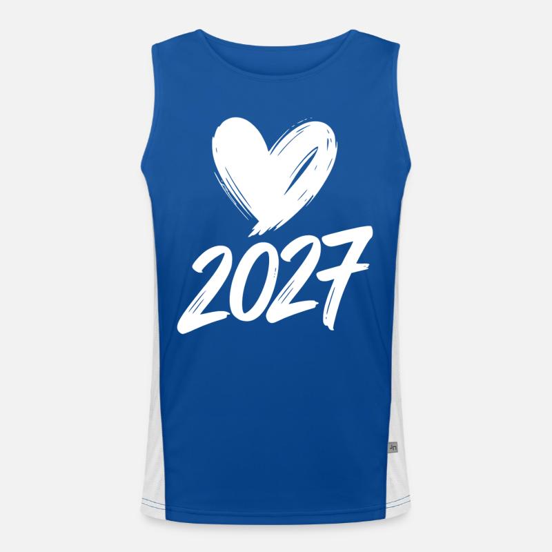 2027 Herz Funktionelles Kontrast-Tank Top für Männer 