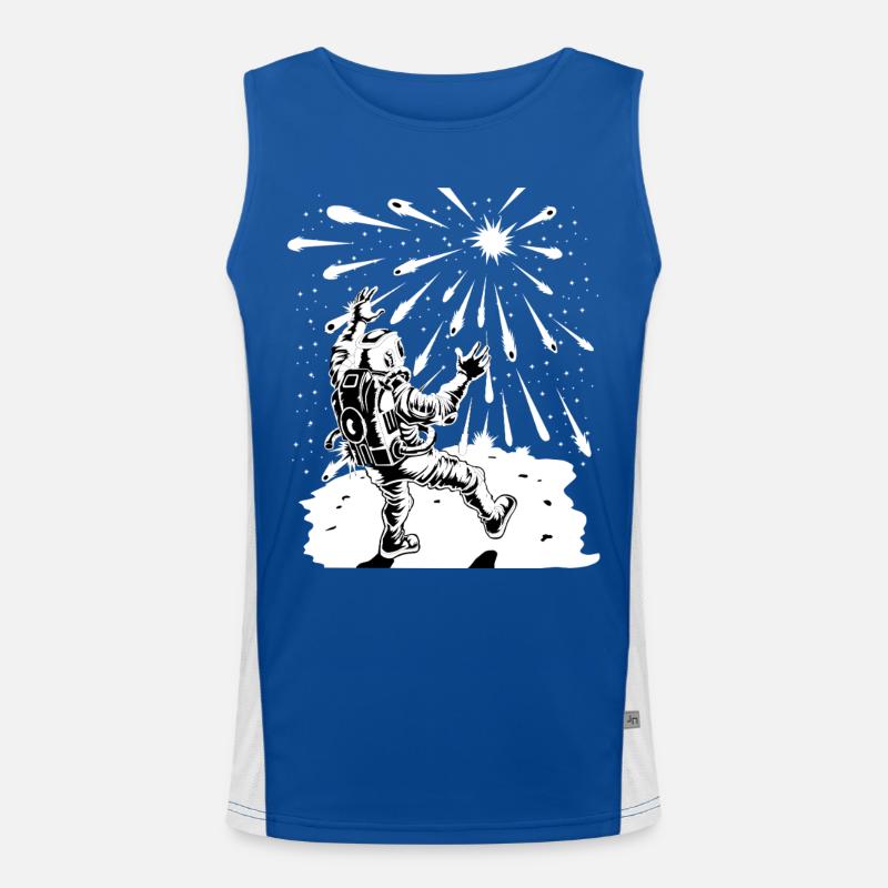 Astronaut Watching Apocalypse Shirt Men's Functional Contrast Tank Top 