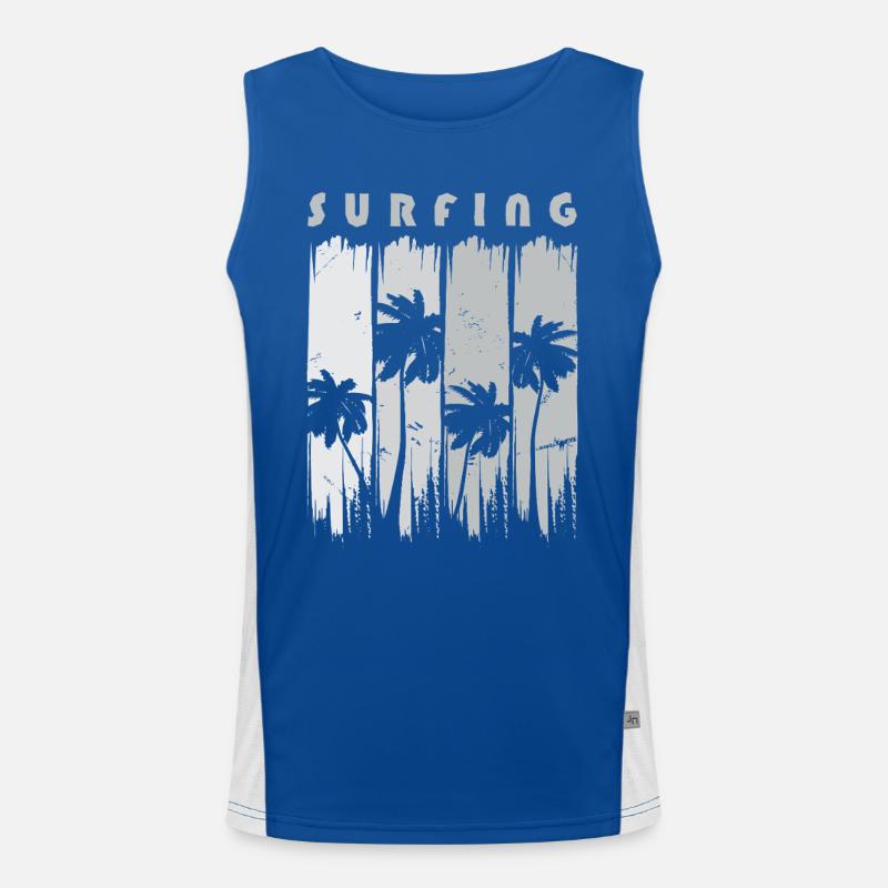 Surf Surfen Surfer Funktionelles Kontrast-Tank Top für Männer 