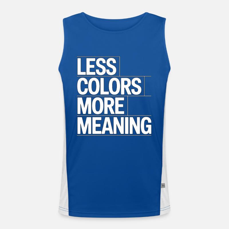 Designer de logos Moins de couleurs Plus créatif Designer Débardeur respirant contrasté Homme 