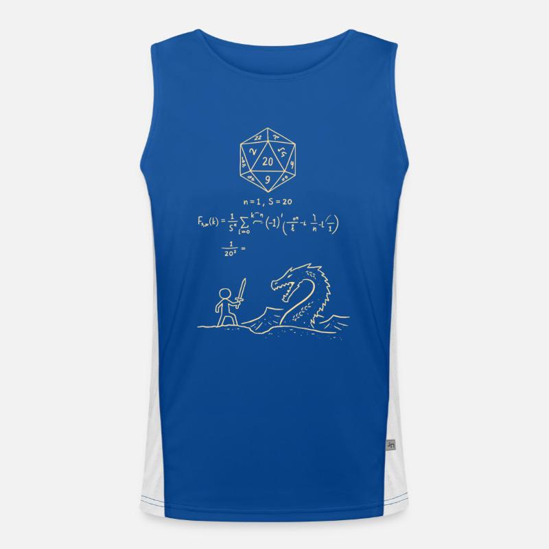 D20 Dice Probability Shirt RPG Nerd Math Fantasy Débardeur respirant contrasté Homme 