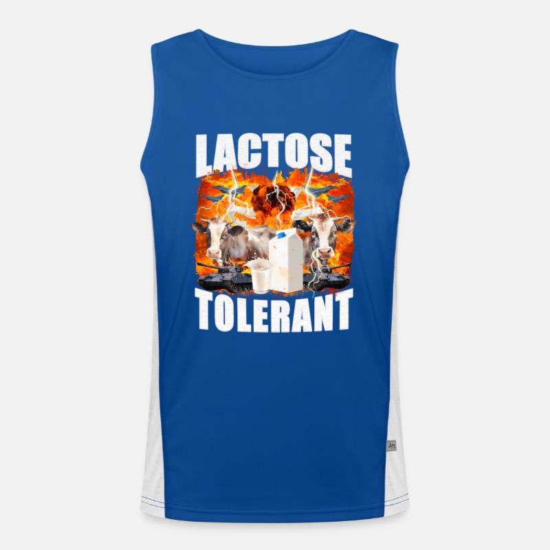 Lactose Tolerant Sarcasm Meme Men's Functional Contrast Tank Top 