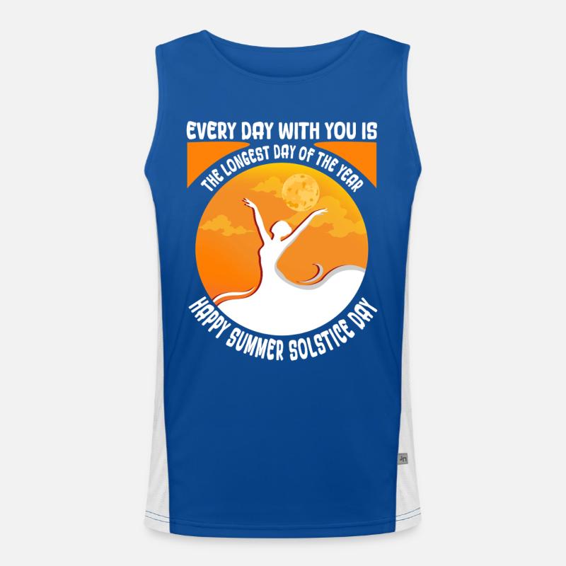 Litha Pagan Summer Solstice Midsummer Midsommar Men's Functional Contrast Tank Top 