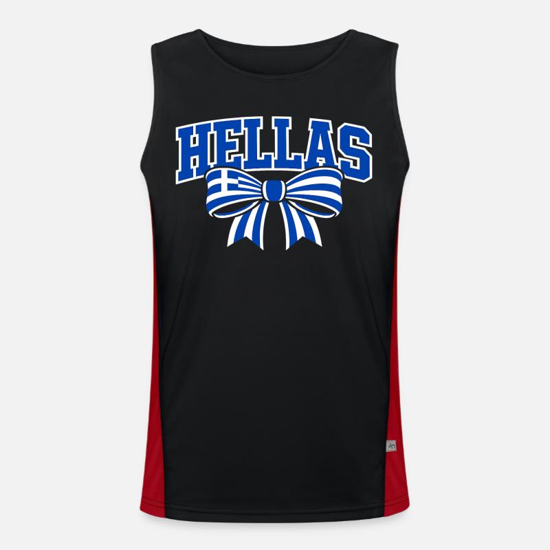 Hellas Loop - Men's Functional Contrast Tank Top  - black/red