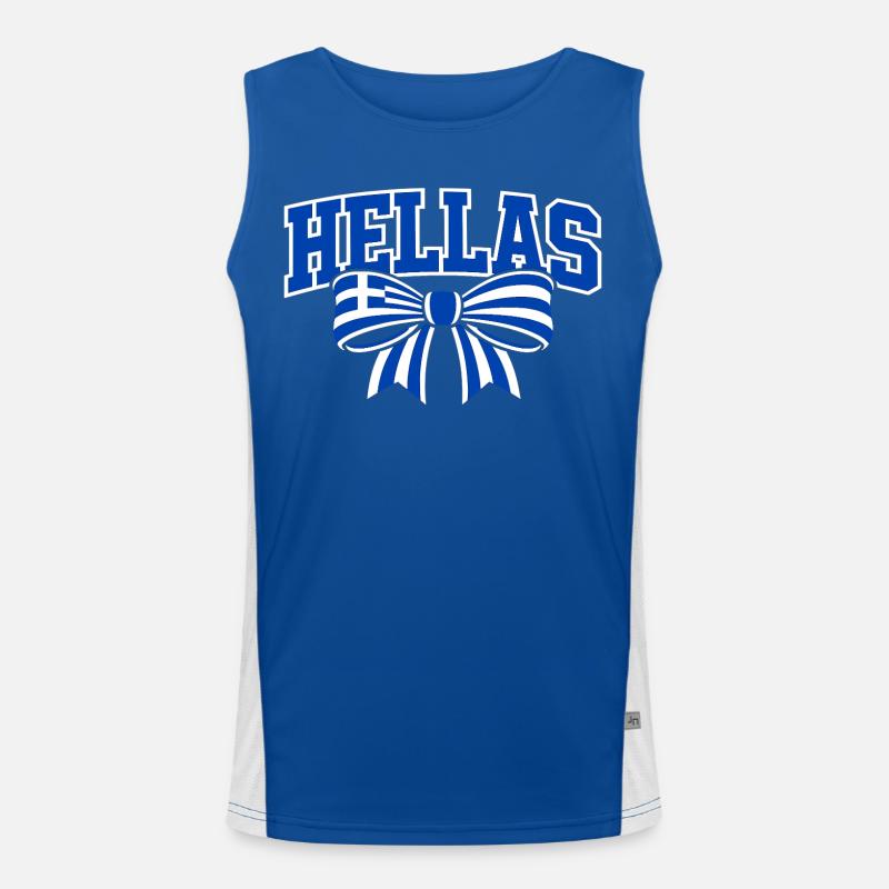 Hellas Schleife Funktionelles Kontrast-Tank Top für Männer 
