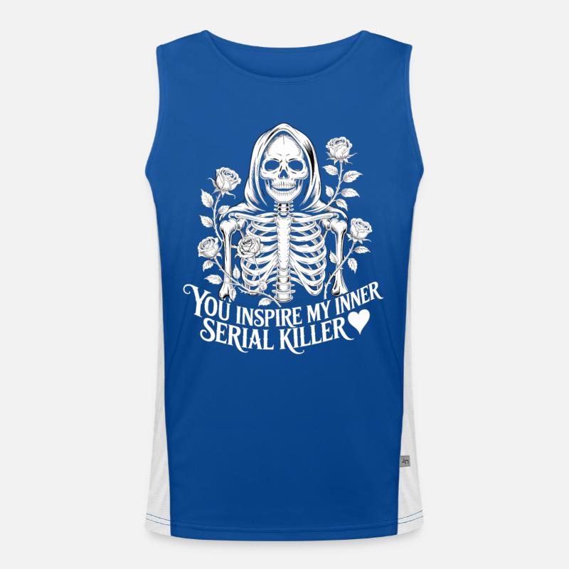 You Inspire My Inner Serial Killer Gothic Shirt Funktionelles Kontrast-Tank Top für Männer 