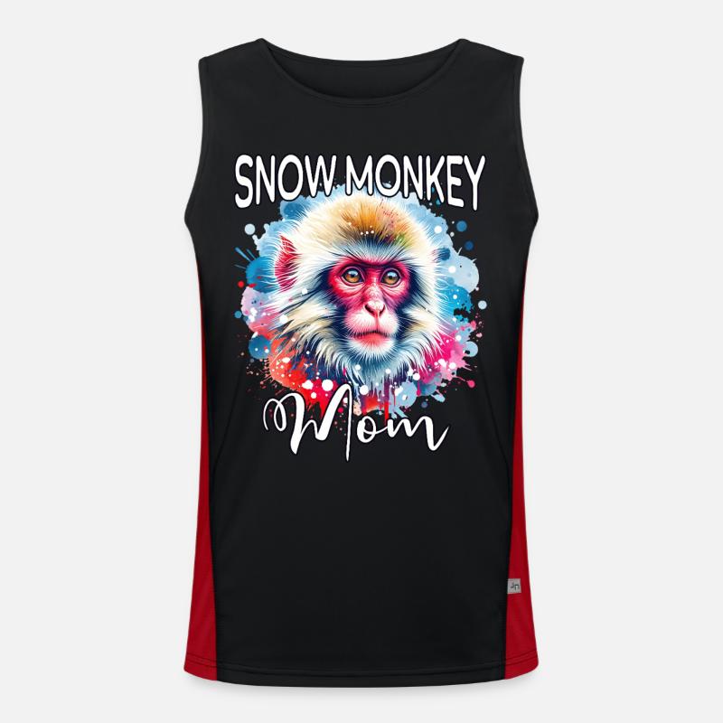 Snow Monkey Mom Men's Functional Contrast Tank Top 