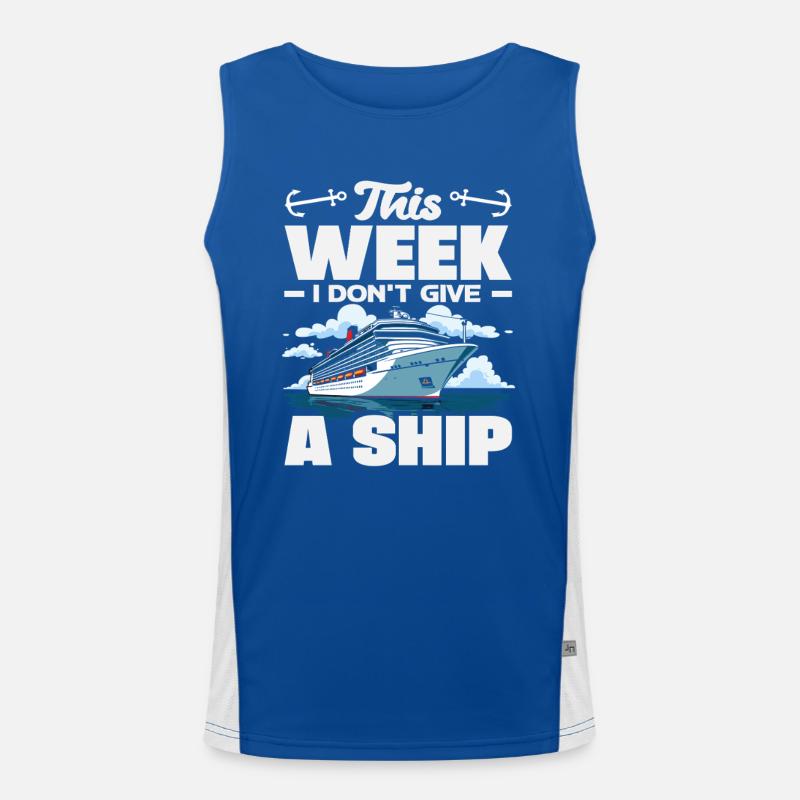 This Week I Dont Give A Ship Lustig Urlaub Funktionelles Kontrast-Tank Top für Männer 