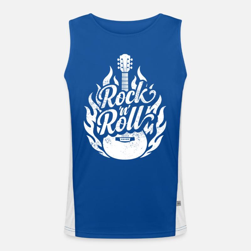 Rock 'n' Roll Funktionelles Kontrast-Tank Top für Männer 