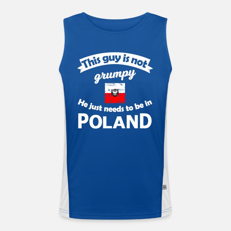 Polen Not Grumpy Tee Funktionelles Kontrast-Tank Top für Männer 