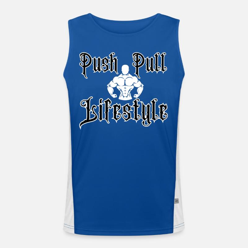 Push Pull Mode de vie Muscle Body Débardeur respirant contrasté Homme 