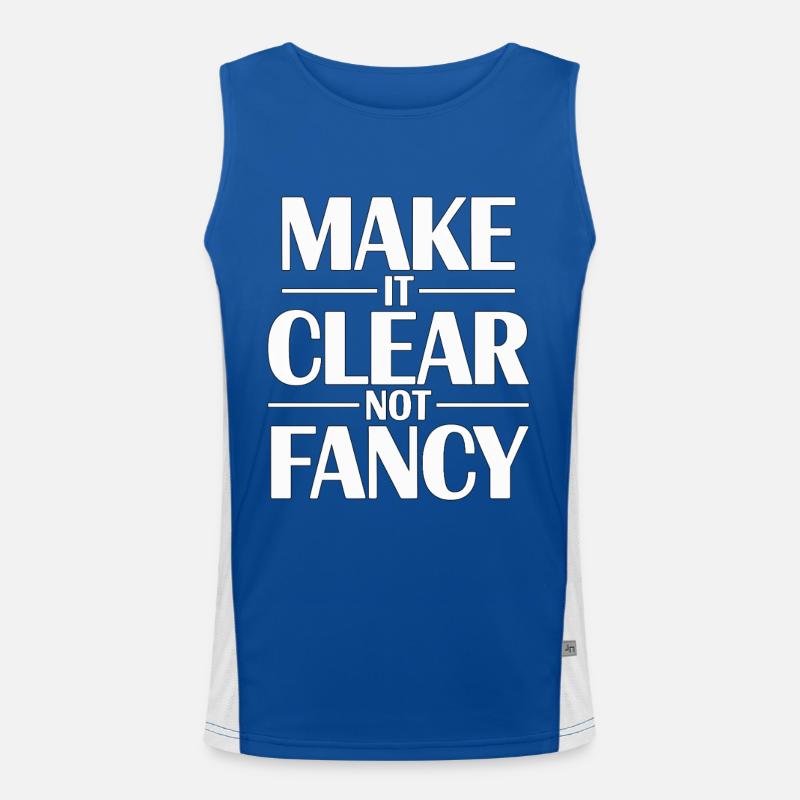Designer Educator Make It Clear Visual Designer Funktionelles Kontrast-Tank Top für Männer 