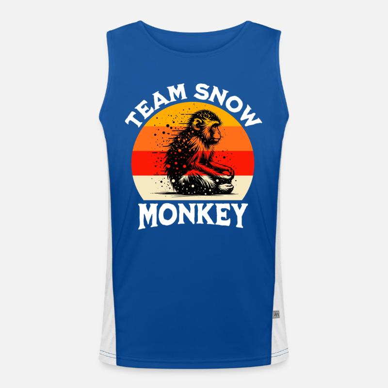 Team Schneeaffe Funktionelles Kontrast-Tank Top für Männer 