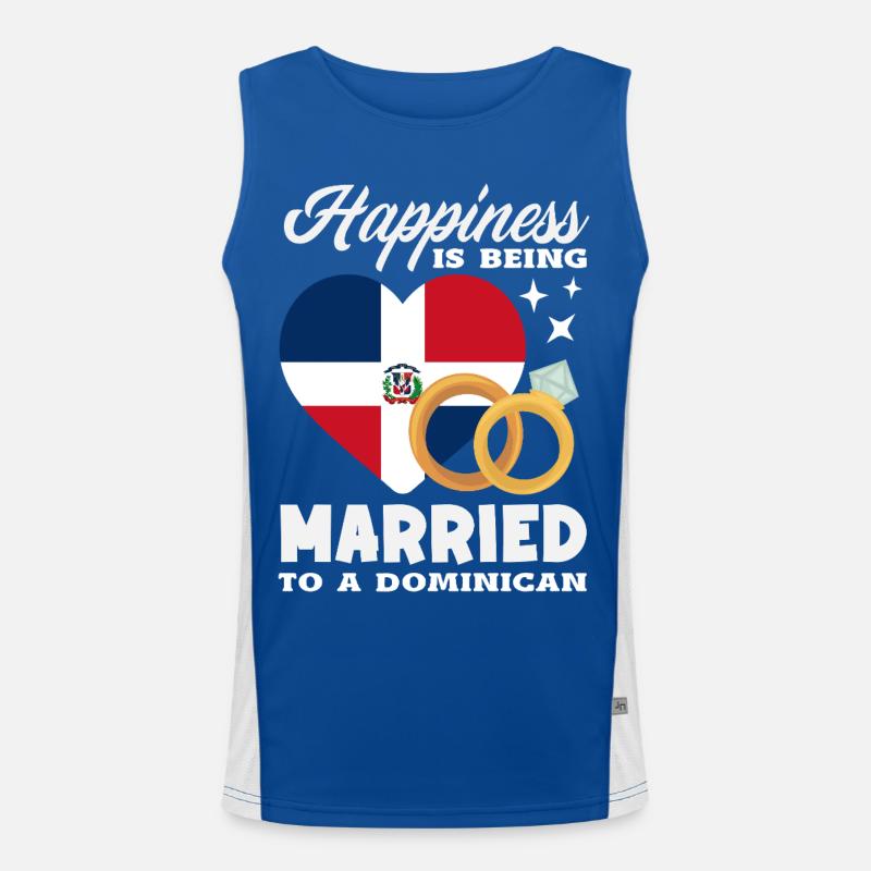 Dominican Republic Flag Dom Rep Pride Men's Functional Contrast Tank Top 