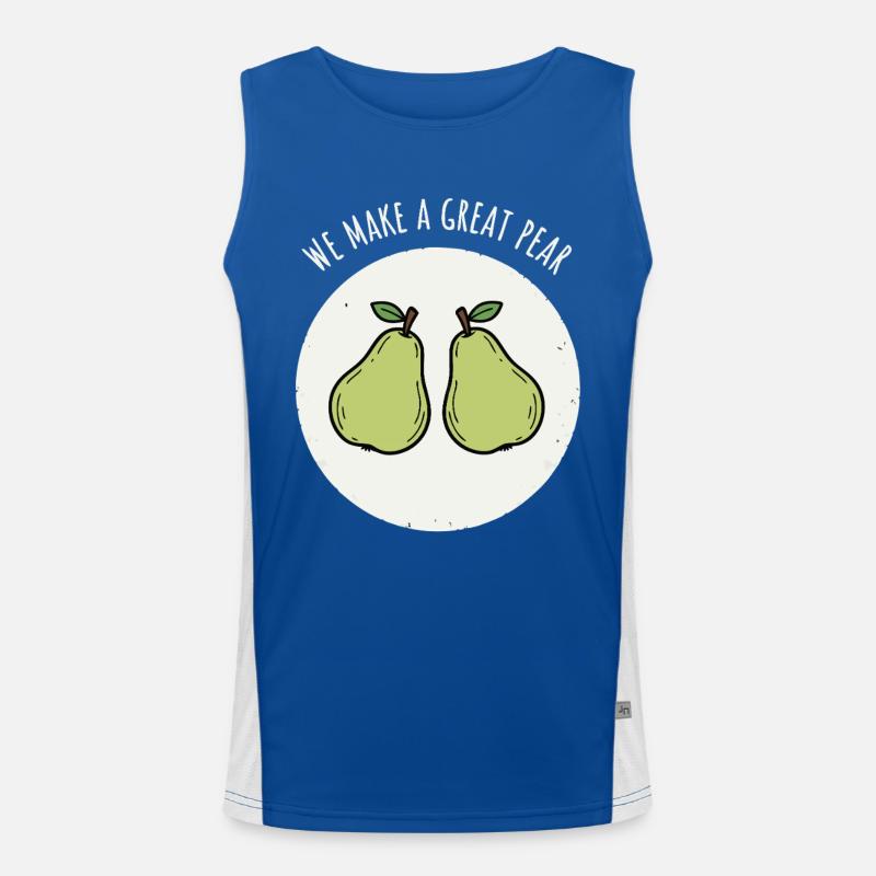 Birne Paar Funktionelles Kontrast-Tank Top für Männer 