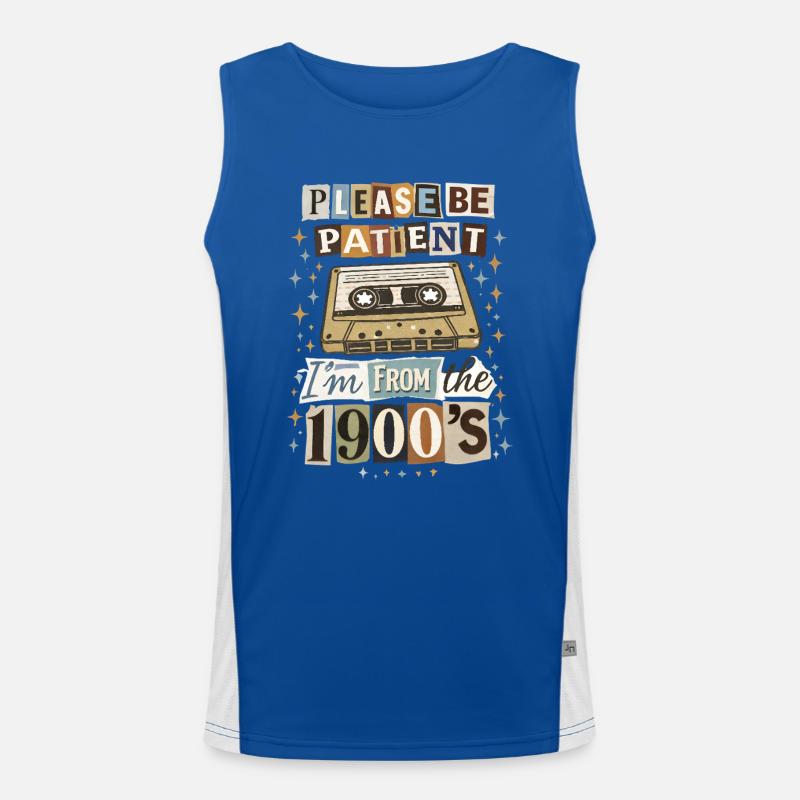 Retro Cassette Nostalgia Men's Functional Contrast Tank Top 