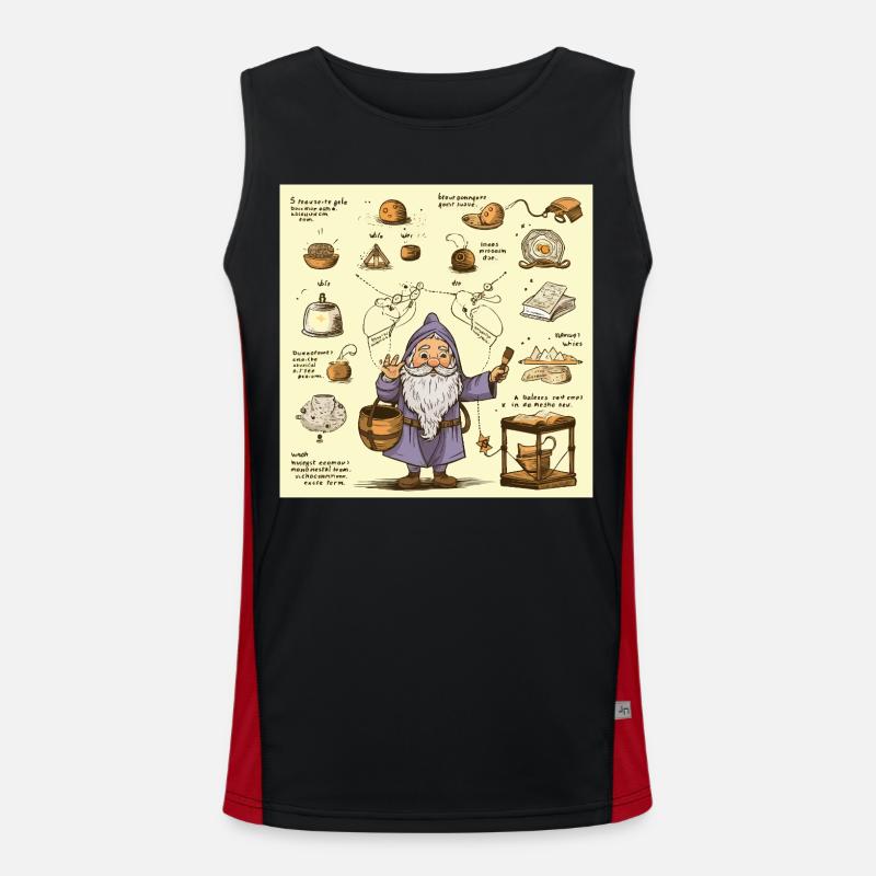 Alchemy Kitchen Wizard - Men's Functional Contrast Tank Top - black/red