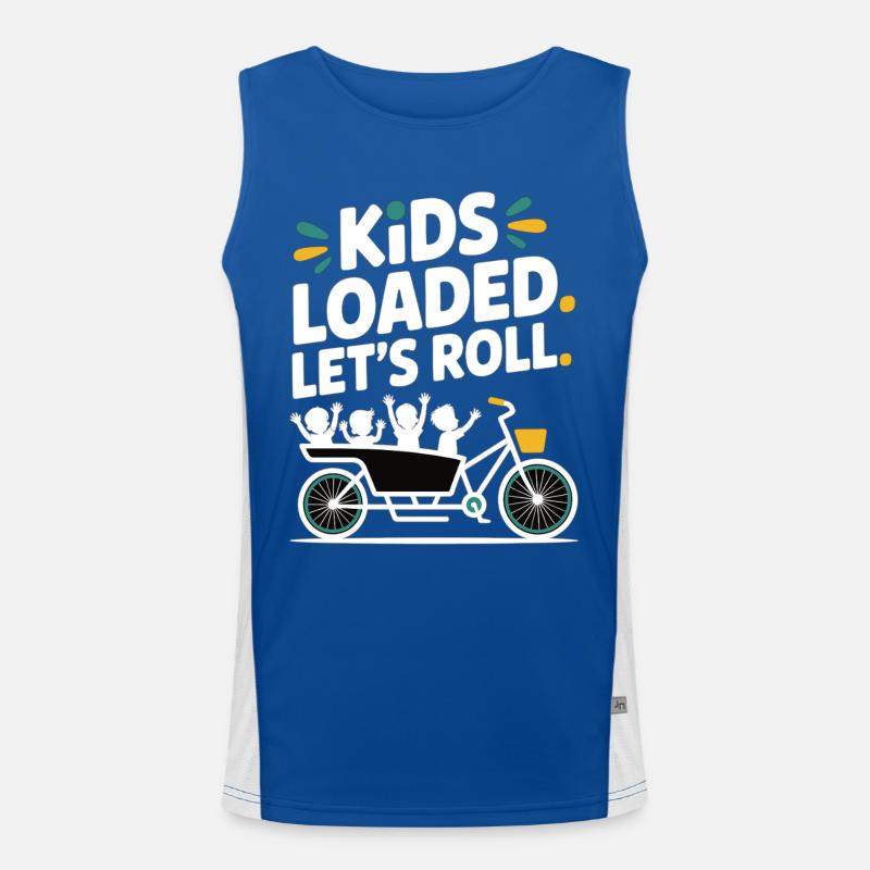 Kids Loaded Lets Roll Lastenrad Funktionelles Kontrast-Tank Top für Männer 