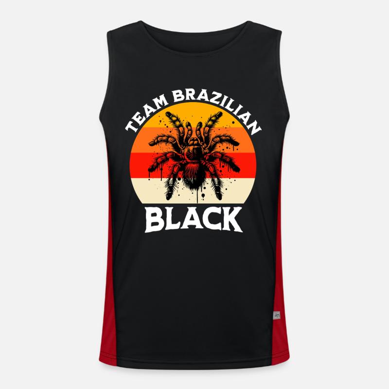 Team Black Tarantula - Men's Functional Contrast Tank Top  - black/red