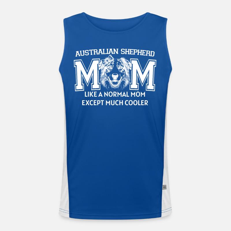 Proud Aussie Mom Australian Shepherd Dog Lover Men's Functional Contrast Tank Top 