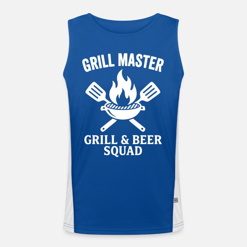 GRILL MASTER GRILL & BEER SQUAD BBQ Profi Funktionelles Kontrast-Tank Top für Männer 
