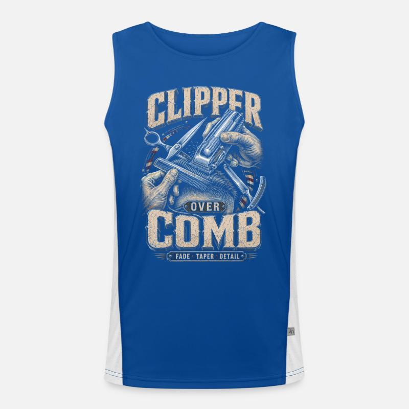 Barber Barbier Clipper Over Comb Funktionelles Kontrast-Tank Top für Männer 