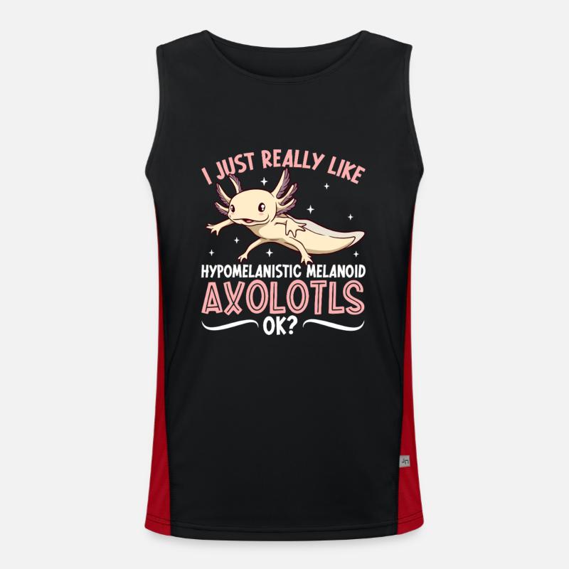 J’adore mon Axolotl Arlequin Débardeur respirant contrasté Homme 