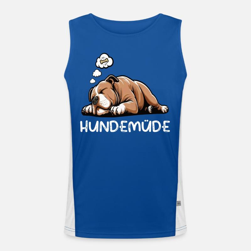 Hundemüde American Bully Bully Pit Bullybesitzer Funktionelles Kontrast-Tank Top für Männer 