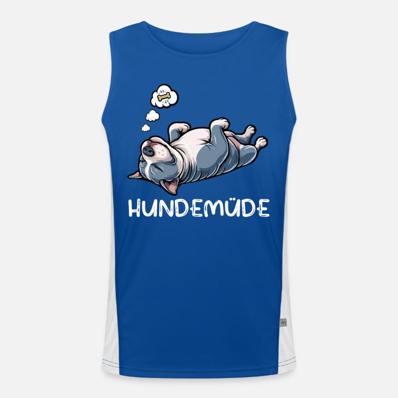 Hundemüde American Bully Bully Pit Bullybesitzer Funktionelles Kontrast-Tank Top für Männer 