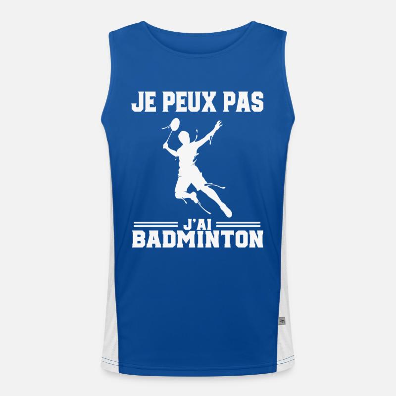 Je Peux Pas J’Ai Badminton Débardeur respirant contrasté Homme 