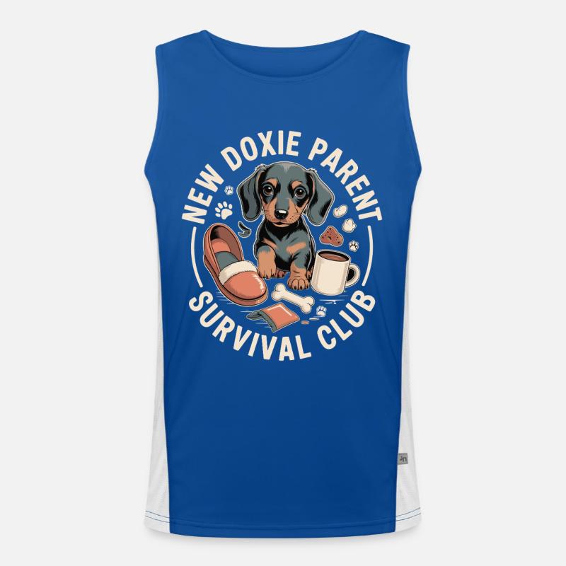 Dachshund Survival Club Men's Functional Contrast Tank Top 
