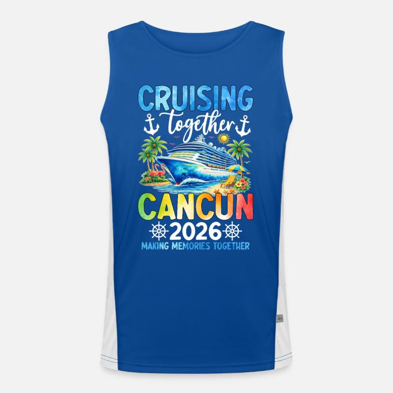 Cruising Together Cancun 2026 Funktionelles Kontrast-Tank Top für Männer 