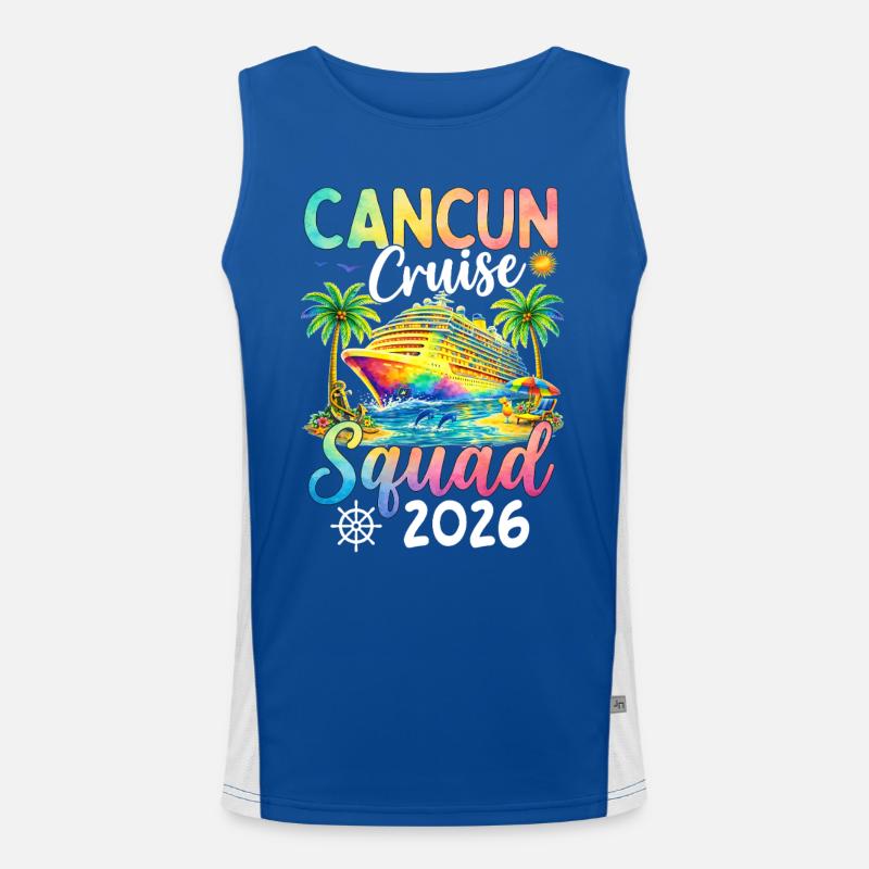 Cancun Cruise Squad 2026 Funktionelles Kontrast-Tank Top für Männer 