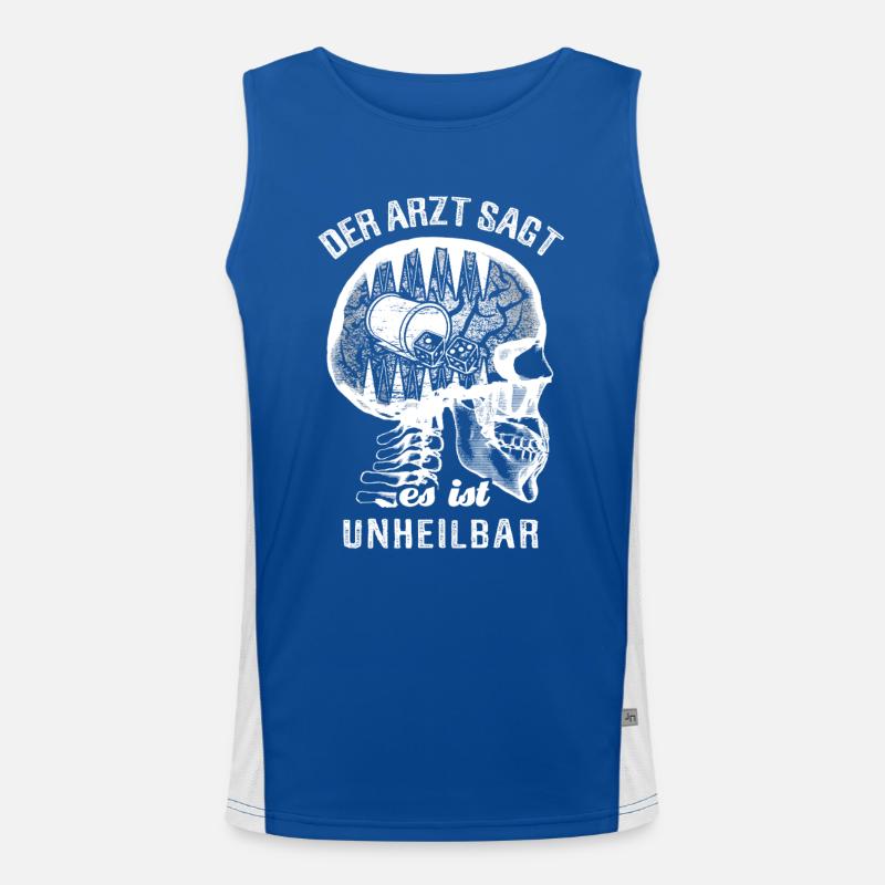 Der Arzt sagt es ist unheilbar - Backgammon Funktionelles Kontrast-Tank Top für Männer 