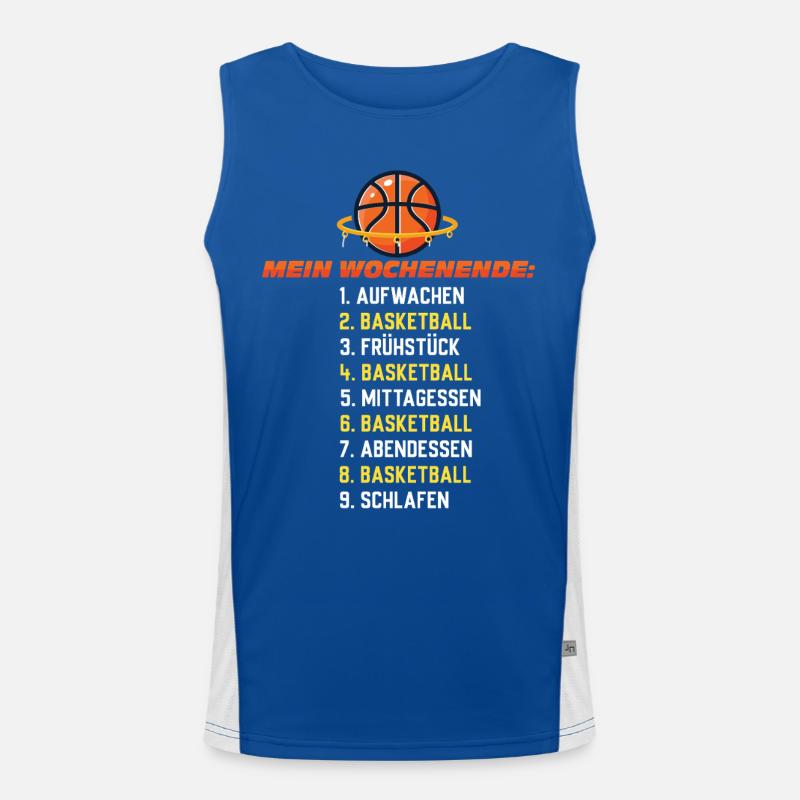 Basketball Weekend – Geschenkidee Funktionelles Kontrast-Tank Top für Männer